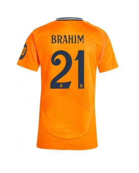 Billige Fotballdrakt Real Madrid Brahim Diaz #21 Replika Bortedrakt Dame 2024-25 Kortermet